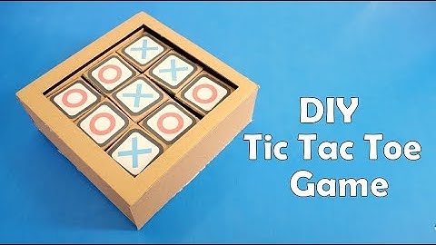 How to Make a Cardboard Tic Tac Toe Game at Home - DIY