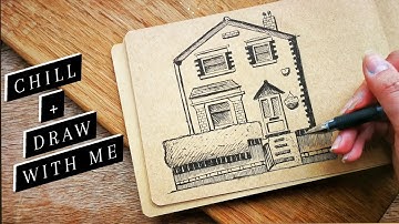 Chill and Draw Cute Houses with Me! // Drawing Timelapse