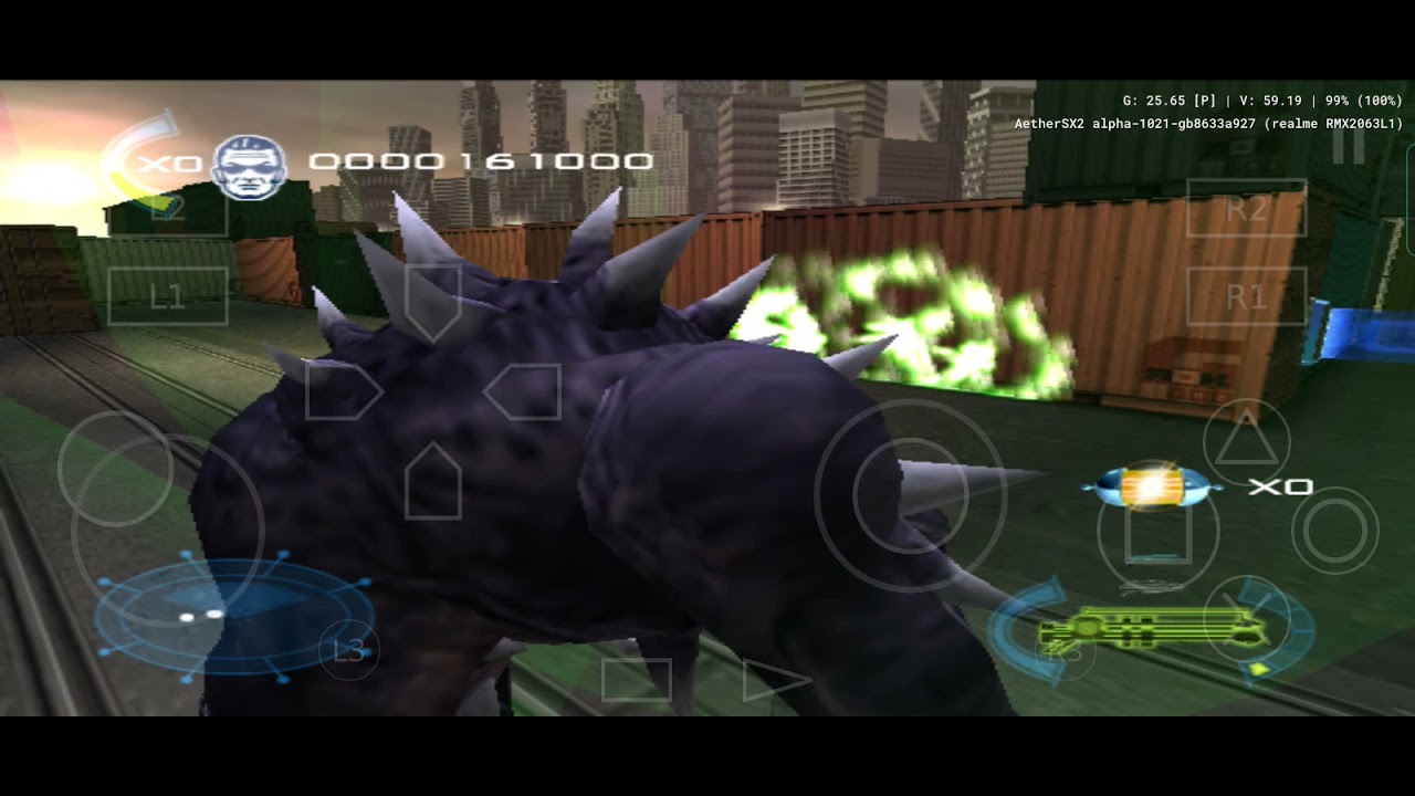 AetherSX2 (PS2) emulator - Men in Black 2 - Alien Escape - Android snapdragon 720G