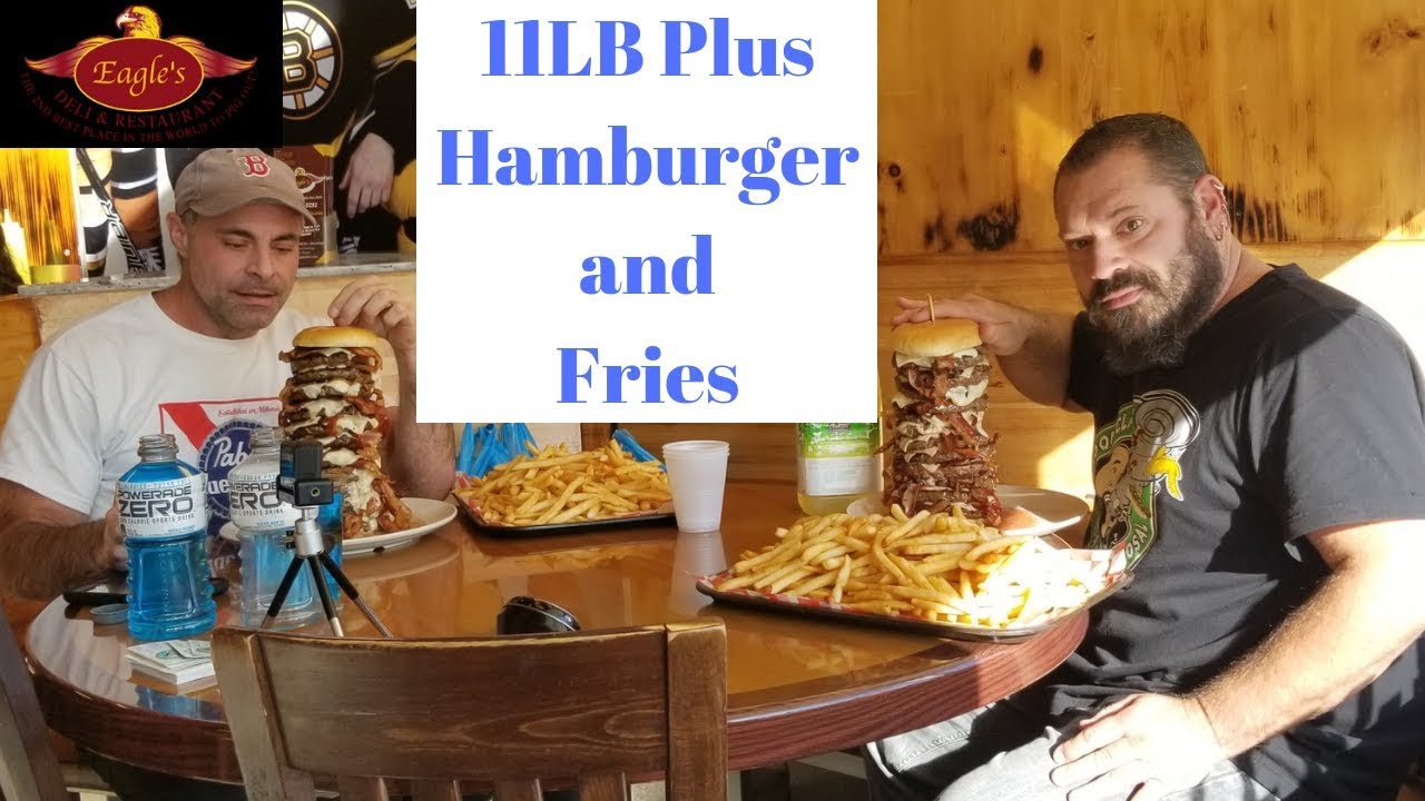 11lbs Eagle's Deli Burger Challenge Faster than Furious Pete with Da Garbage Disposal YouTube