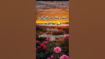 ايات تطمئن القلوب | آيات فيها أعظم مواساة ربانيه تجعلك مطمئن تدبرها جيدا ولا تخافي  #حالات_واتس