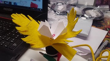 flexinol wire, arduino, flower bloom process with fabric 3