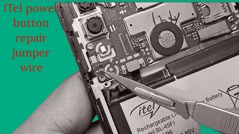 How To itel mobile power button to repair problem solve jumper wire se