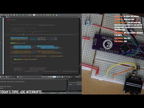 ADC 1 and 2 Channel Interrupts with the STM32 Microcontroller and Showing Results on the 128x64 OLED