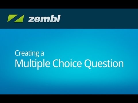 Creating a multiple choice question.