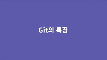 [Git을 사용한 버전 관리] #2 Git의 특징