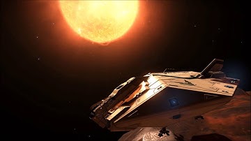 Elite Dangerous   Distant Worlds Expedition   Asteroid landing at ast spinning Herbig AE BE