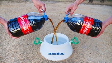 Experiment: Coca Cola and Mentos and Baking Soda! Super Effect!