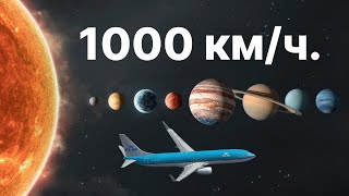 Если лететь с Земли со скоростью 1000 км/час на самолете, до ближайших планет, то когда прибудем!