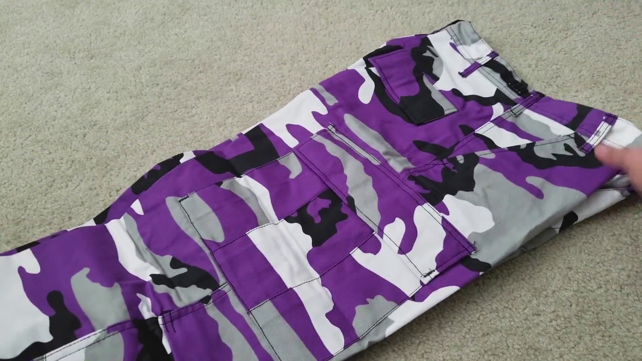 purple camo cargo pants