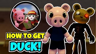 How To Get &quot;duck&quot; BADGE + TOWER HEROES SKINS In An Interactive Piggy RP! (Roblox)