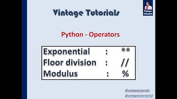 Python-Operator (**, //, %) - Exponential, Floor Division, Modulus