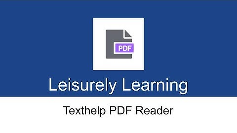 07   TEXTHELP PDF READER   PDFs in Google Classroom