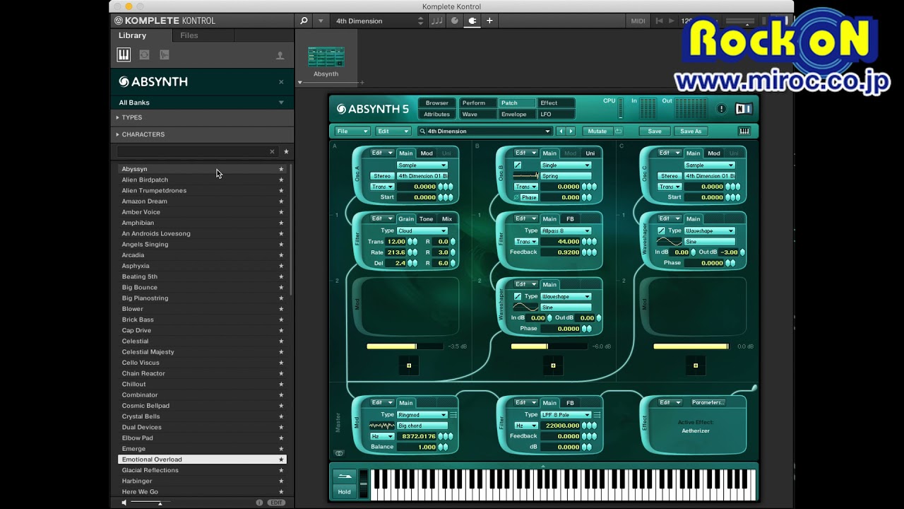 015:ABSYNTH 5 ☆Native Instruments KOMPLETE 全音源試聴！ - YouTube