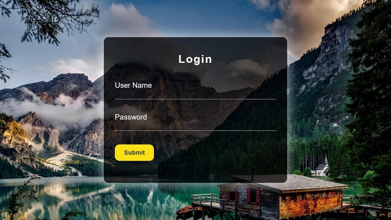 How to Beautiful Transparent Login Form Using Simple HTML & CSS