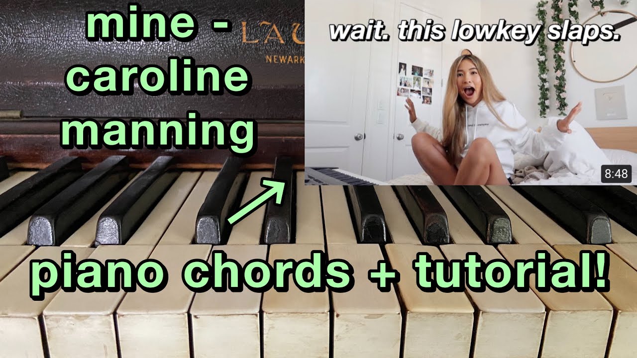 mine - caroline manning PIANO TUTORIAL - YouTube