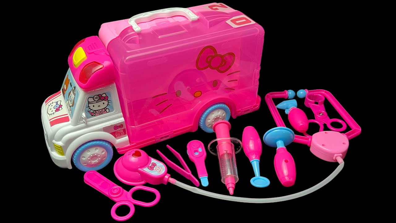 7 Minutes Satisfying With Unboxing Hello Kitty Ambulance Car Doctor Set