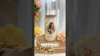 Custom Name And Photo | Personalized Photo Clear Glass Can