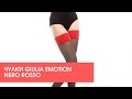 Чулки Giulia Emotion nero rosso