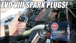 EVO VIII SPARK PLUG JOB!