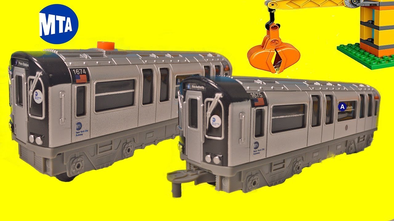 mta motorized subway train set