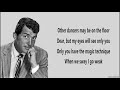 Sway  dean martin  lyrics