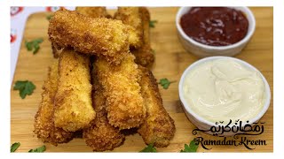 رولات الجبنه المقرمشه مقبلات لذيذه  علي السفره الرمضانية بدون عجن او مجهود | Crunchy cheese sticks