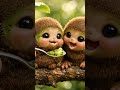 Tiny kiwi babies tasting their first bite 🥹✨That juicy reaction is pure cuteness 💚🍃
