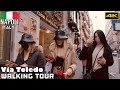 Napoli Walking in Via Toledo, Via Roma |Naples, Italy |4k UHD