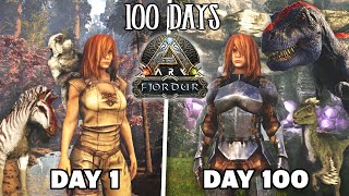 I Spent 100 DAYS in ARK FJORDUR... Here&#39;s What Happened