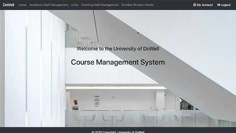 Course Management System --- Website Demo