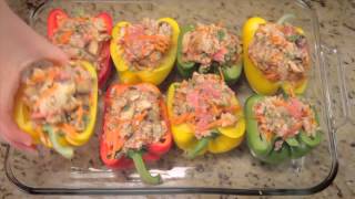How to Make  Easy Chicken Stuffed Peppers
