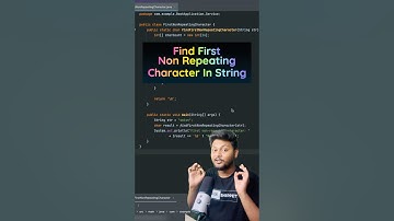 Find First Non Repeating Character In String #coding #javaframework #programming