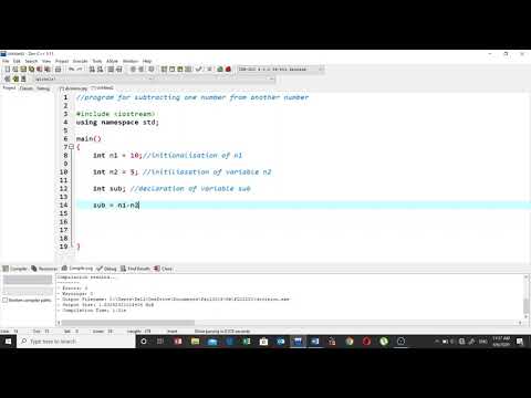 C++ program for subtraction