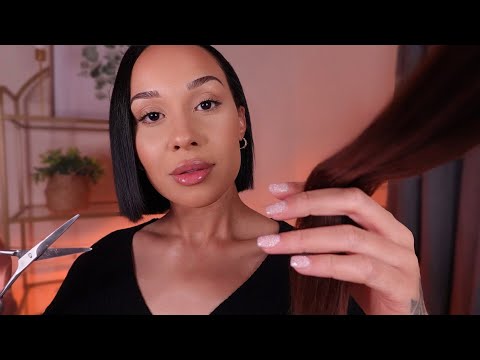 ASMR Slow & Immersive Haircut | Shampoo, Cut, Haircare & Brushing | Roleplay for Deep Sleep