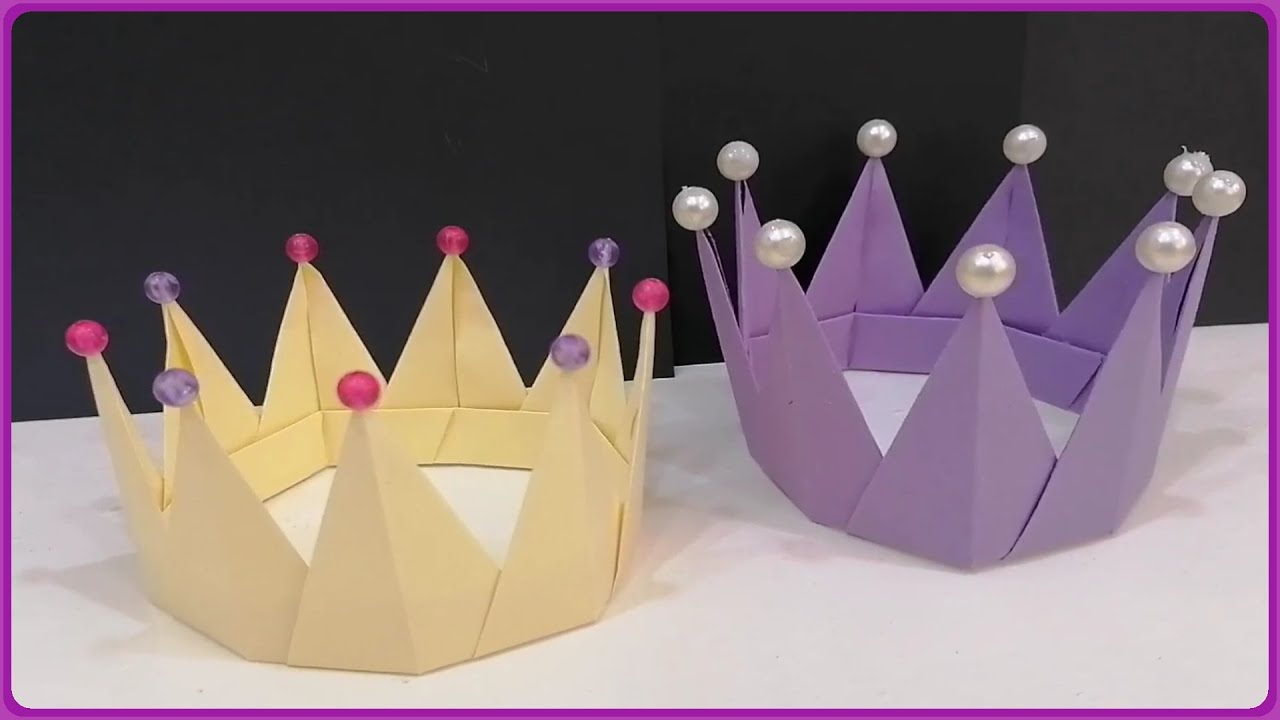 How to make paper crown Origami Paper CROWN YouTube