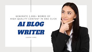 Details World's First AI Blog Writer: Generate 2,000+ words of Content in One Click! Guide