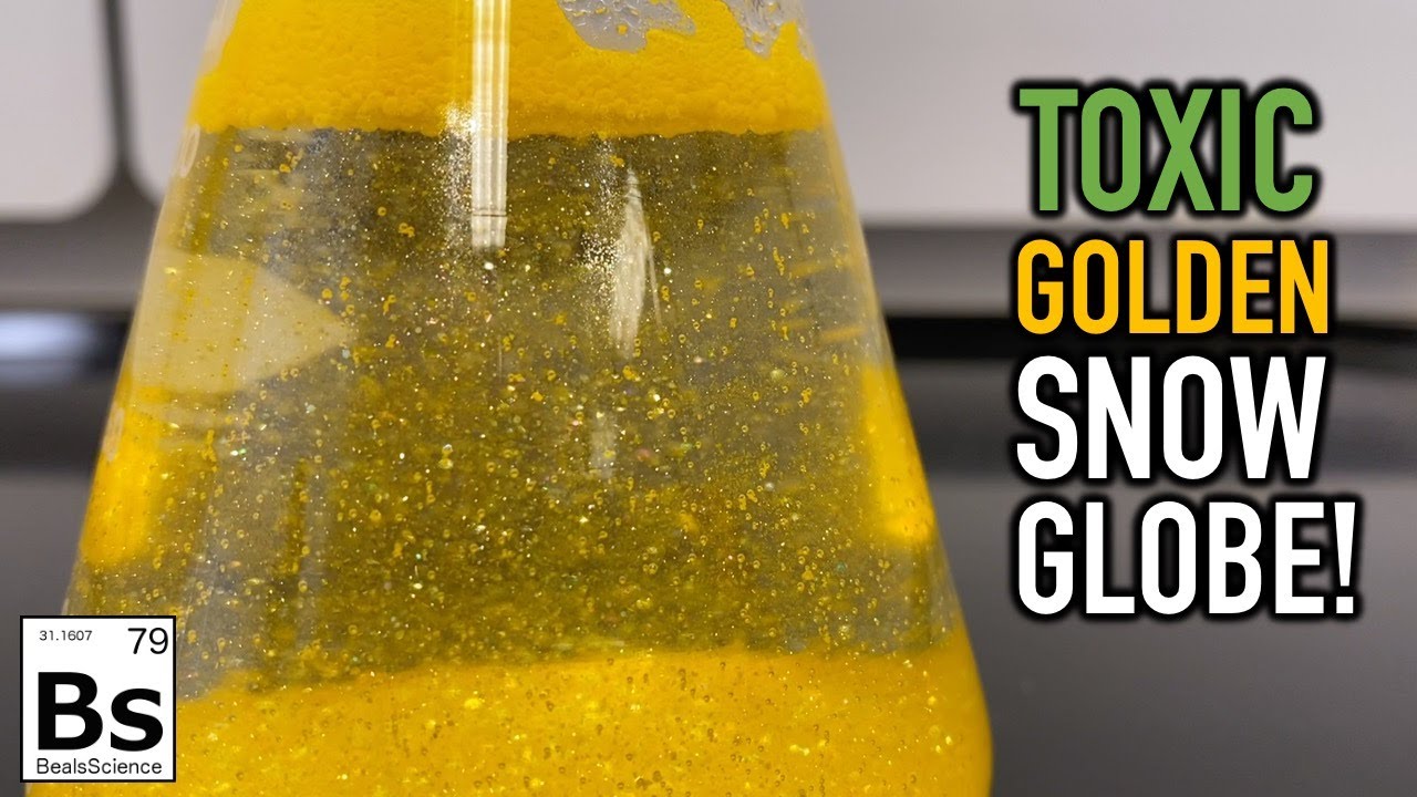 Toxic Golden Snow Globe Chemistry Lead Nitrate and Potassium Iodide