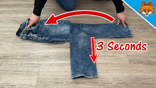 Almost NOBODY knows these 4 Pant Folding Tricks💥(Surprising)🤯