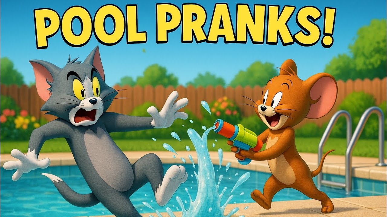 💦 Tom & Jerry Pool Prank Battle! 😂 | Epic Water Fight