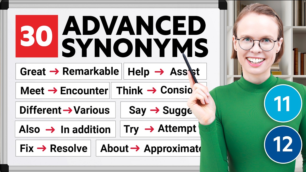 30 синонимов лексики CELPIP для CLB 10+