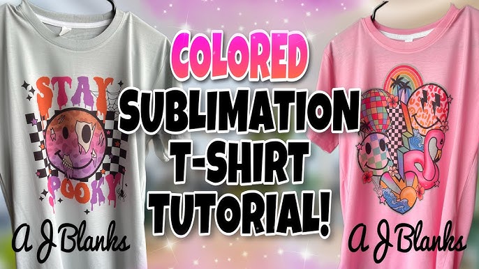 SUBLIMATION ON 50/50 COTTON POLY BLEND T-SHIRTS (how to do sublimation on  50/50 blend shirts) 