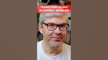 QUICK TIP! Have you tried the audio transcription feature in DaVinci Resolve? #shorts #filmmaking