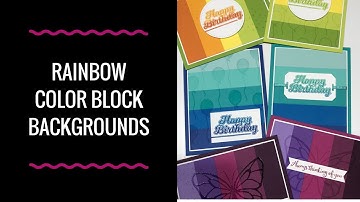Rainbow Color Block Background for Cards