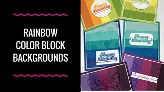 Rainbow Color Block Background for Cards