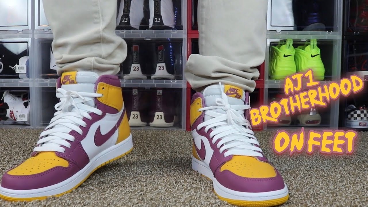 Air Jordan 1 BROTHERHOOD ON FEET + Review (EARLY LOOK) - YouTube air jordan 1 brotherhood on feet