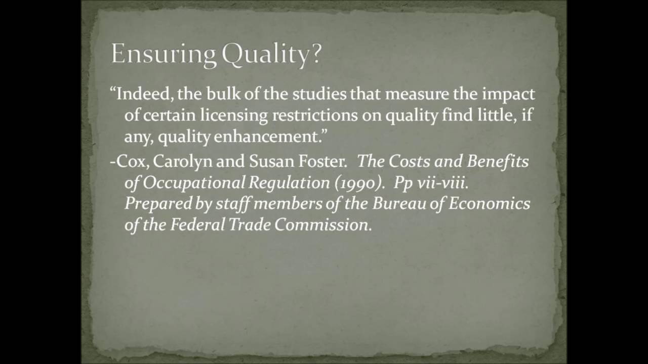 Why Occupational Licensure Laws Should be Abolished