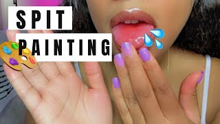 ASMR | spit painting you 🎨 spit makeup 💄 😴 mouth sounds 👄