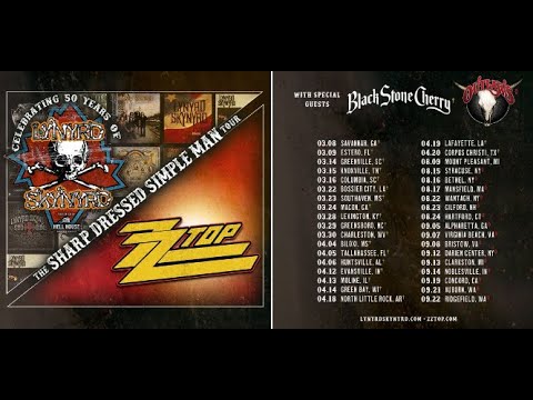 ZZ TOP and LYNYRD SKYNYRD 2024 co-headlining tour "The Sharp Dressed Simple Man Tour"