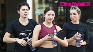 Addison Rae, Mackenzie Ziegler \& Issak Presley Talk Bryce Hall, TikTok \& More At Mackfit Gym